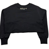 Just Cavalli Felpa Chiusa Girocollo Tinta Unita Modello Crop per Bambina JGP26174FE NERO JUST CAVALLI 