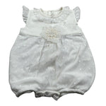 Petit Pagliaccetto Giromanica tinta unita con Tull Bianco per Neonata S7214562 BIANCO PETIT 