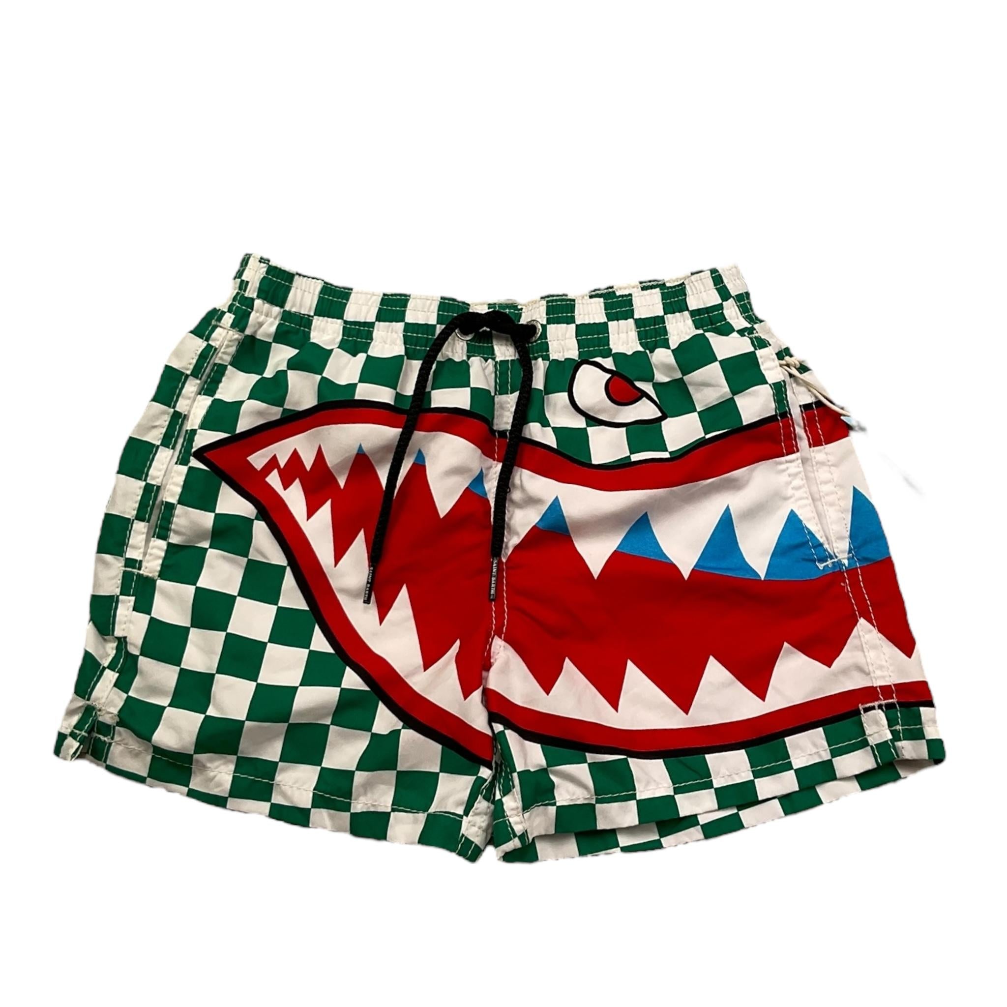 Saint Barth Costume Stampa Fantasia per Bambino HAITI BIANCO/VERDE SAINT BARTH 