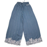 Ermanno Scervino Pantalone Tinta Unita Modello Palazzo per Bambina SFPA041 AZZURRO ERMANNO SCERVINO 