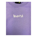 DISCLAIMER felpa girocollo tinta unita con stampa Viola per Bambina 24IDK58318 VIOLA DISCLAIMER 