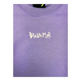 DISCLAIMER felpa girocollo tinta unita con stampa Viola per Bambina 24IDK58318 VIOLA DISCLAIMER 