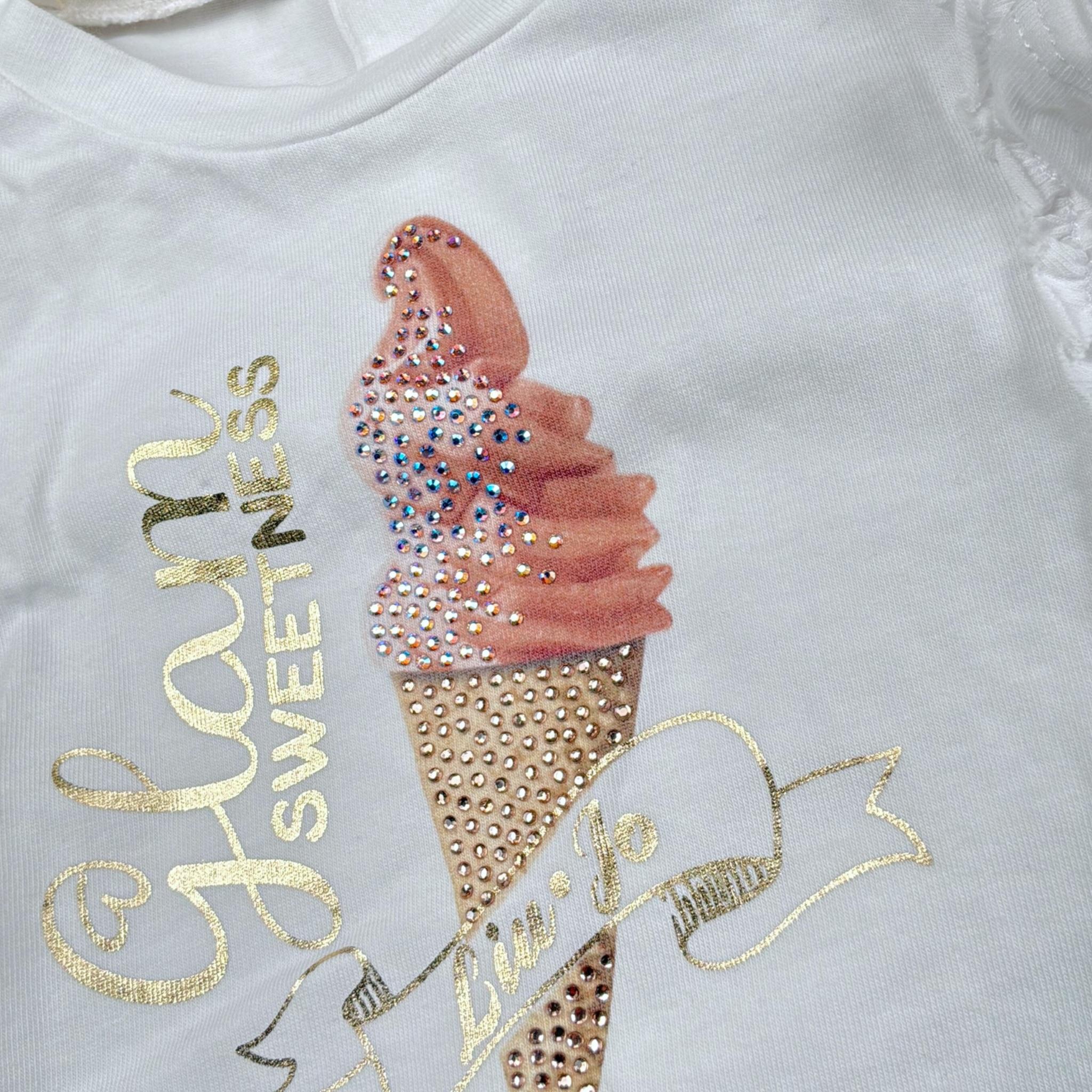 Liu Jo Completo 2 Pezzi T-Shirt-Gonna Bicolore per Neonata HA1085 BIANCO/ROSA LIU JO 