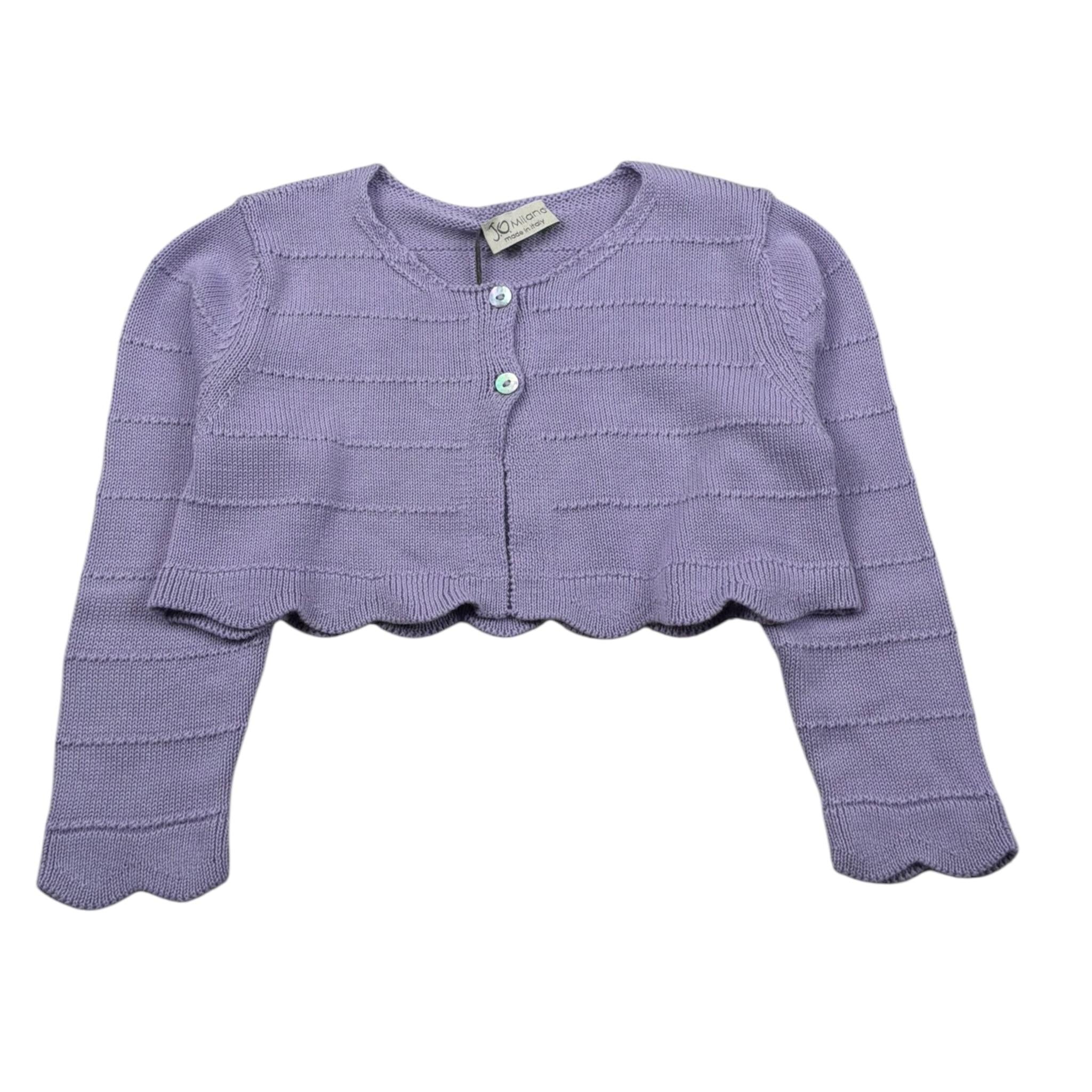 J.O. Milano Coprispalle tinta unita con Ricami Lilla per Bambina 573X1JXX LILLA J.O. MILANO 