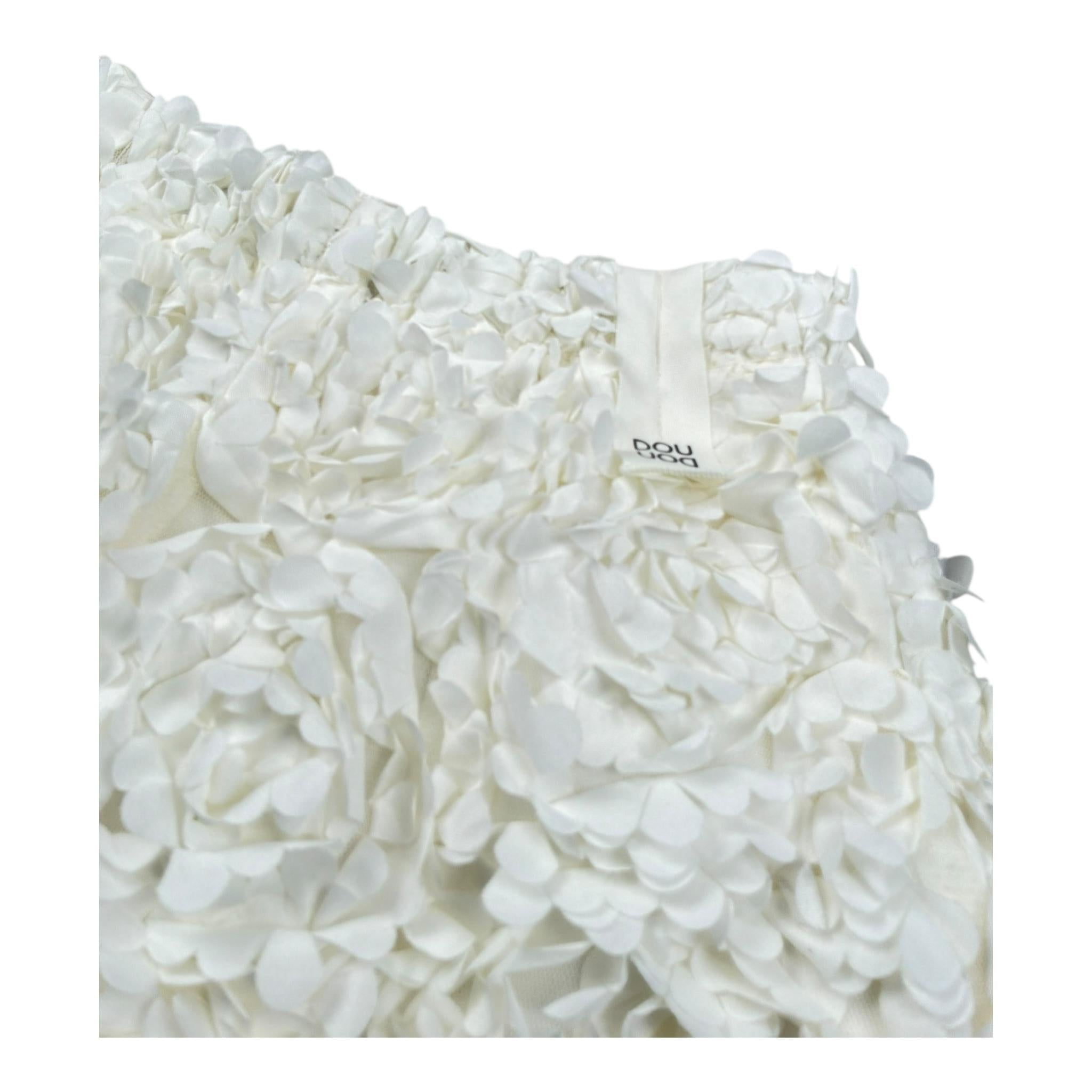 Dou Dou Short Tinta Unita con Applicazioni per Bambina DW6A99X PANNA DOU DOU 
