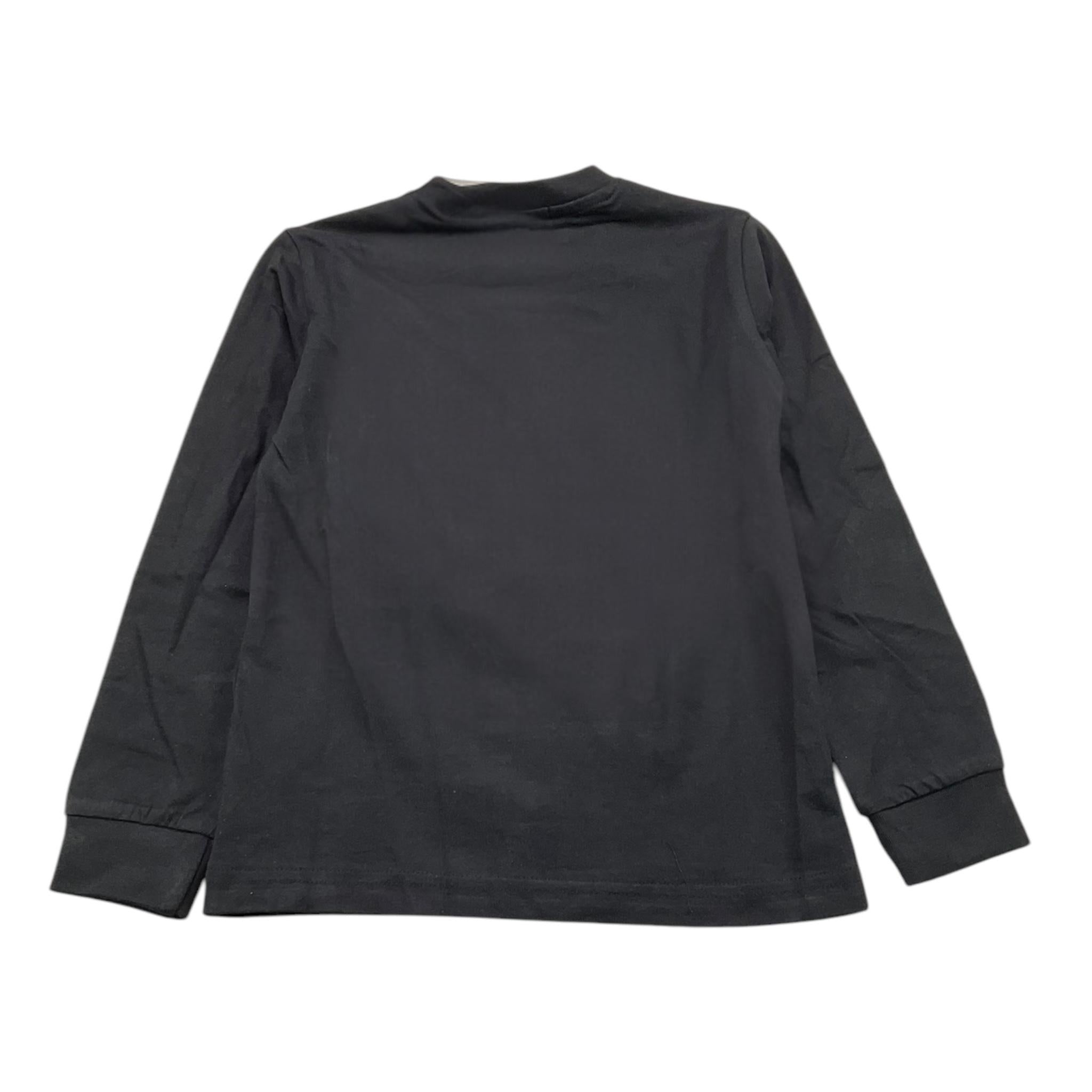 NEVER TOO shirt girocollo tinta unita con stampa Nero per Bambino NT2164B NERO NEVER TOO 
