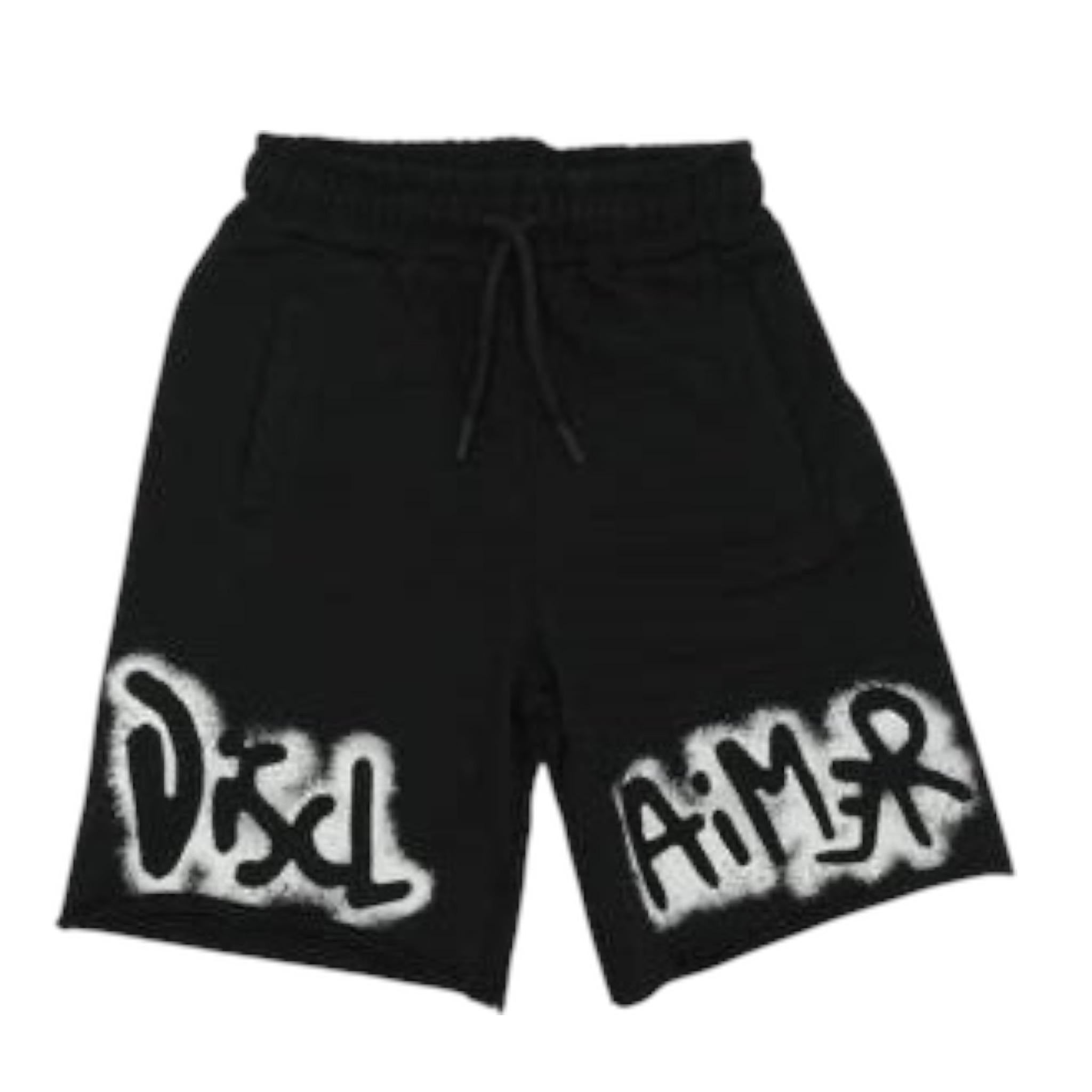 Disclaimer Bermuda tinta unita con Stampa Nero per Bambino 25EDK58412XX NERO DISCLAIMER 