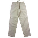 Emporio Armani Solid Color Pants With Elastic Waist And Ivory Striped Pattern For Boys