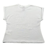 Naice T-Shirt Girocollo Tinta Unita con Stampe per Bambina 24135 BIANCO NAICE 