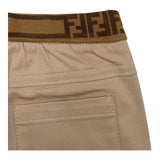 FENDI pantalone tinta unita con elastico in vita Beige per Neonato BMF179 BEIGE FENDI 