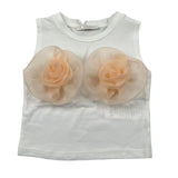 Miss Grant Canotta tinta unita con Applicazioni Bianco per Bambina MG1261 BIANCO MISS GRANT 