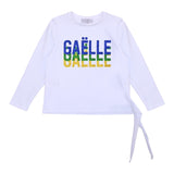 GAELLE shirt girocollo tinta unita con stampe in contrasto Bianco per Bambina 2741M00338X BIANCO GAELLE 