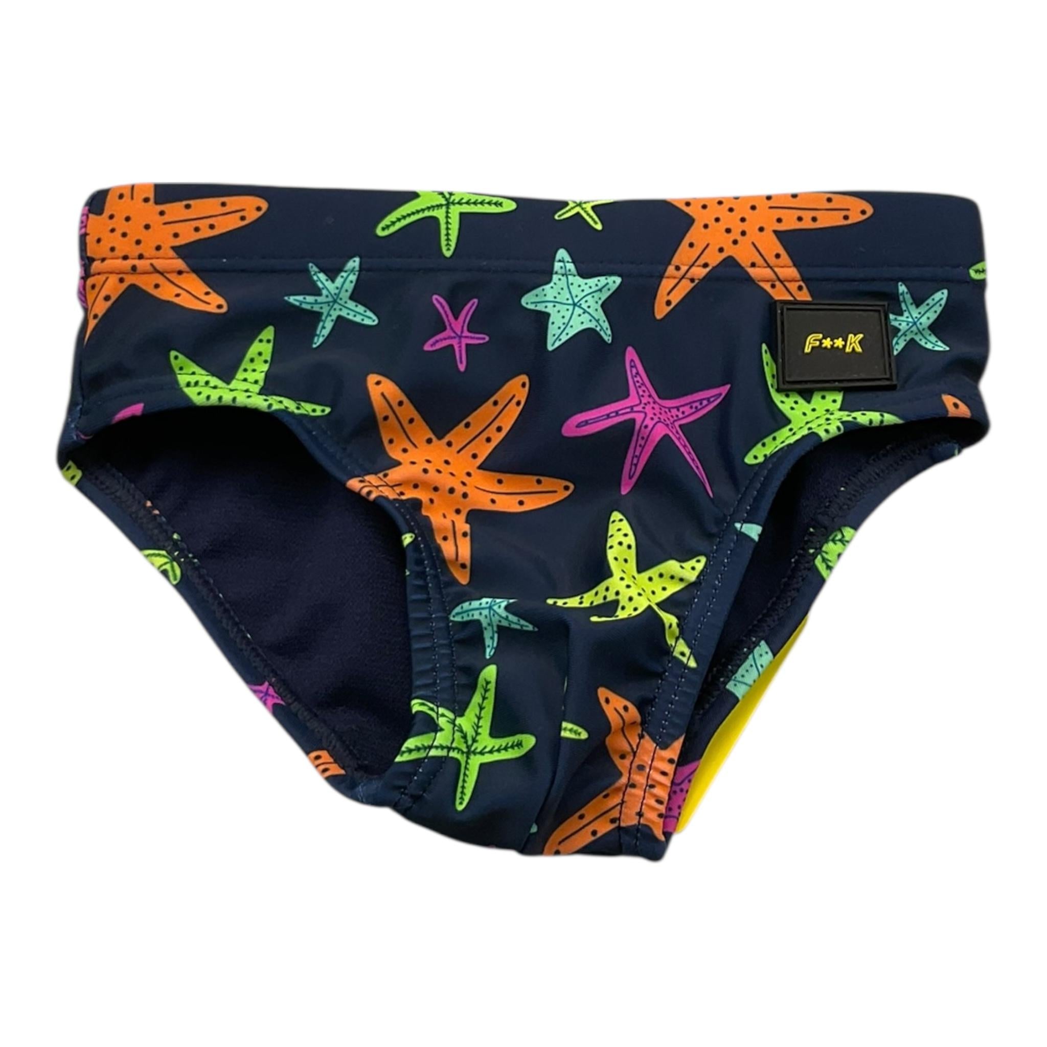 F**K Costume Mutandina Tinta Unita Stampa Fantasia per Neonato FJ25N04SA20X16 BLU F**K 