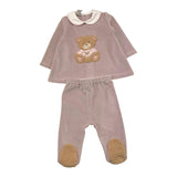 MARLU' completo 2pz maglia-ghettina tinta unita Rosa per Neonata IB6151 ROSA MARLU' 