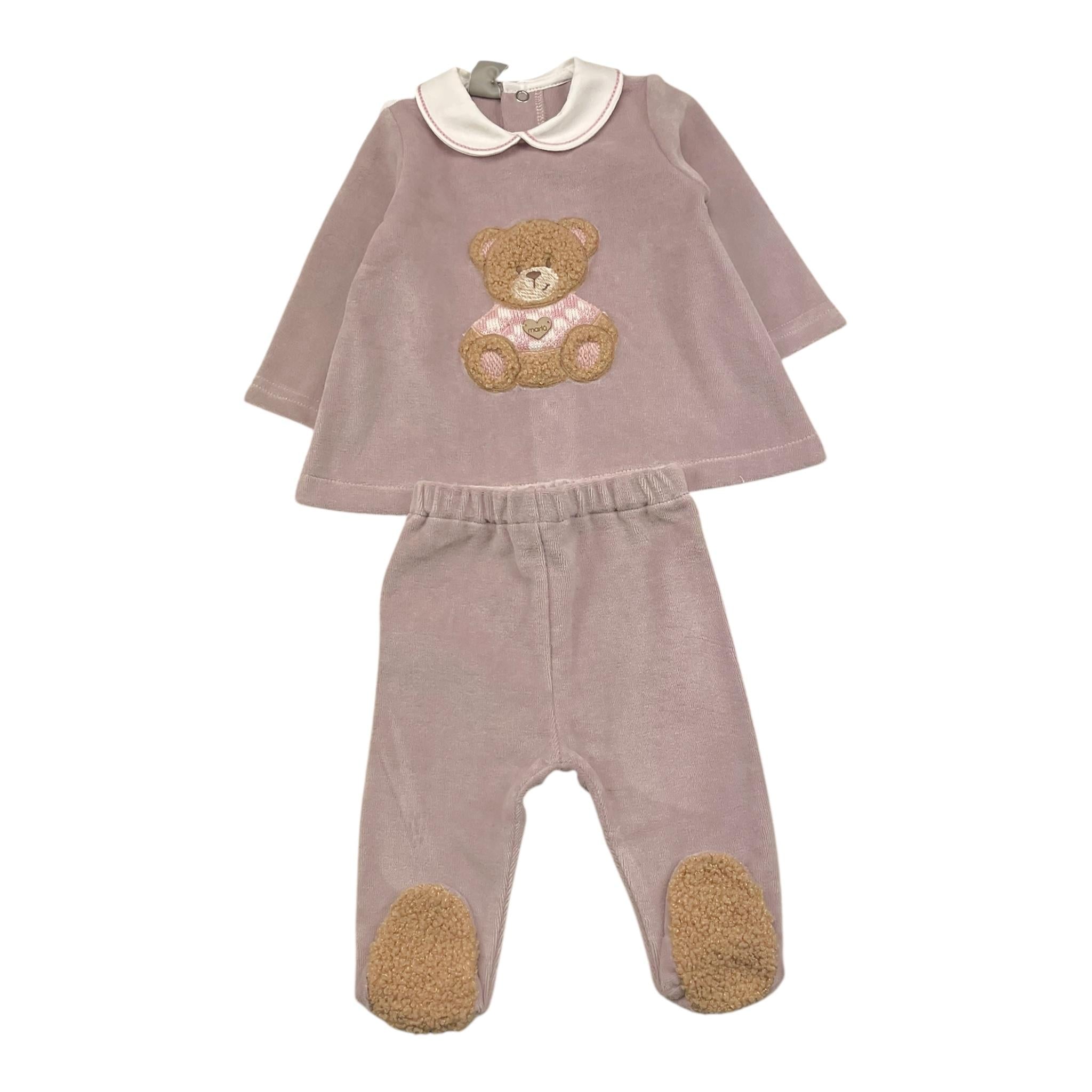 MARLU' completo 2pz maglia-ghettina tinta unita Rosa per Neonata IB6151 ROSA MARLU' 