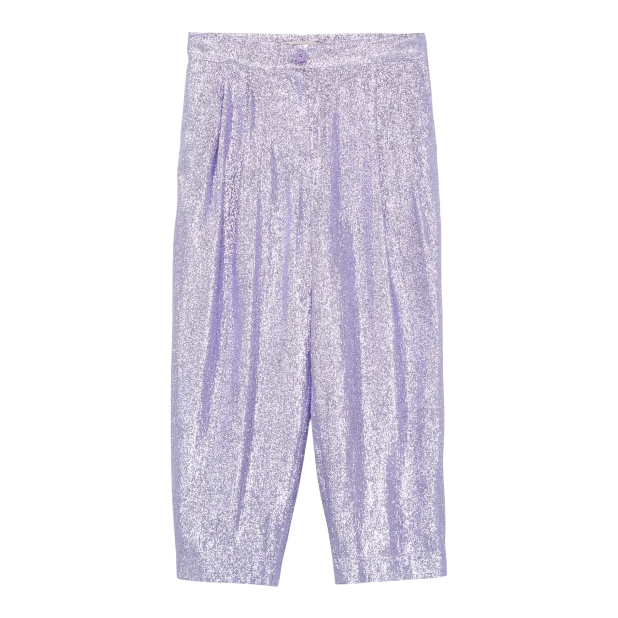 STELLA McCARTNEY pantalone tinta unita con bottone Lilla per Bambina TV6E90 LILLA STELLA McCARTNEY 