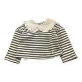 LE BEBE' maglia tinta unita con colletto e fantasia a righe Bianco per Neonata LBG6071 BIANCO LE BEBE' 