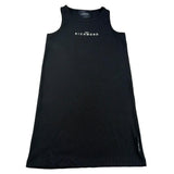 John Richmond Abito Giromanica Tinta Unita con Logo per Bambina RGP26003VE NERO JOHN RICHMOND 