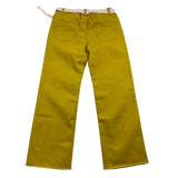 Babe &amp; Tess Solid Color Pants With Yellow Belt For Girls