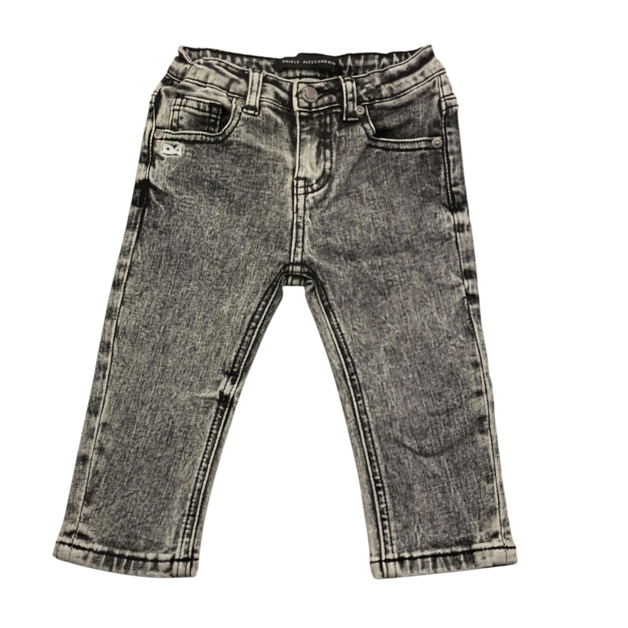 DANIELE ALESSANDRINI jeans tinta unita con girovita regolabile Grigio per Neonato 1291PD00031 GRIGIO DANIELE ALESSANDRINI 