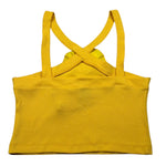 Mariuccia Top Bretelline Tinta Unita con Applicazione per Bambina MMBT382 GIALLO MARIUCCIA 