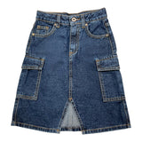 DIXIE gonna in denim tinta unita con girovita regolabile Blu per Bambina GB37010G67 BLU DIXIE 