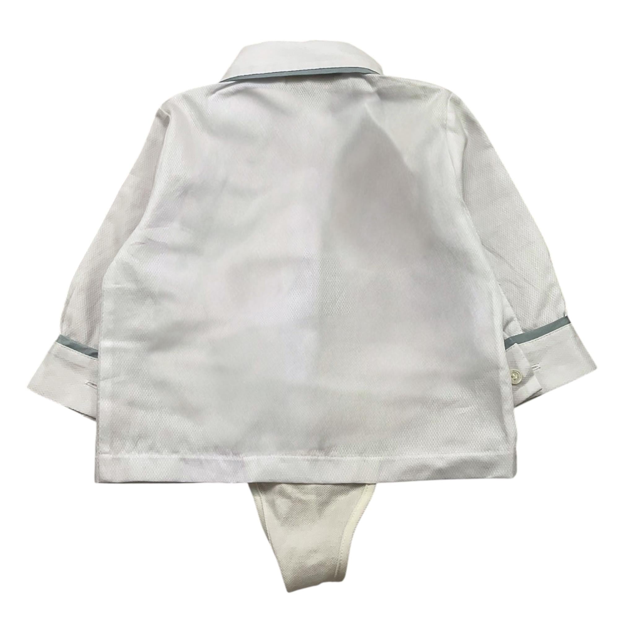 LA STUPENDERIA camicia body tinta unita manica lunga Bianco per Neonato CCCM51 BIANCO LA STUPENDERIA 