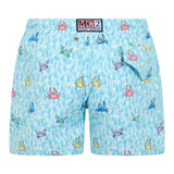 Saint Barth Costume Tinta Unita con Stampe Granchio per Neonato COMFORTLIGHTN AZZURRO SAINT BARTH 