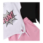 Sarabanda Complero 3 Pezzi Gonna-T-Shirt-Felpa per Bambina 0B246 BIANCO SARABANDA 