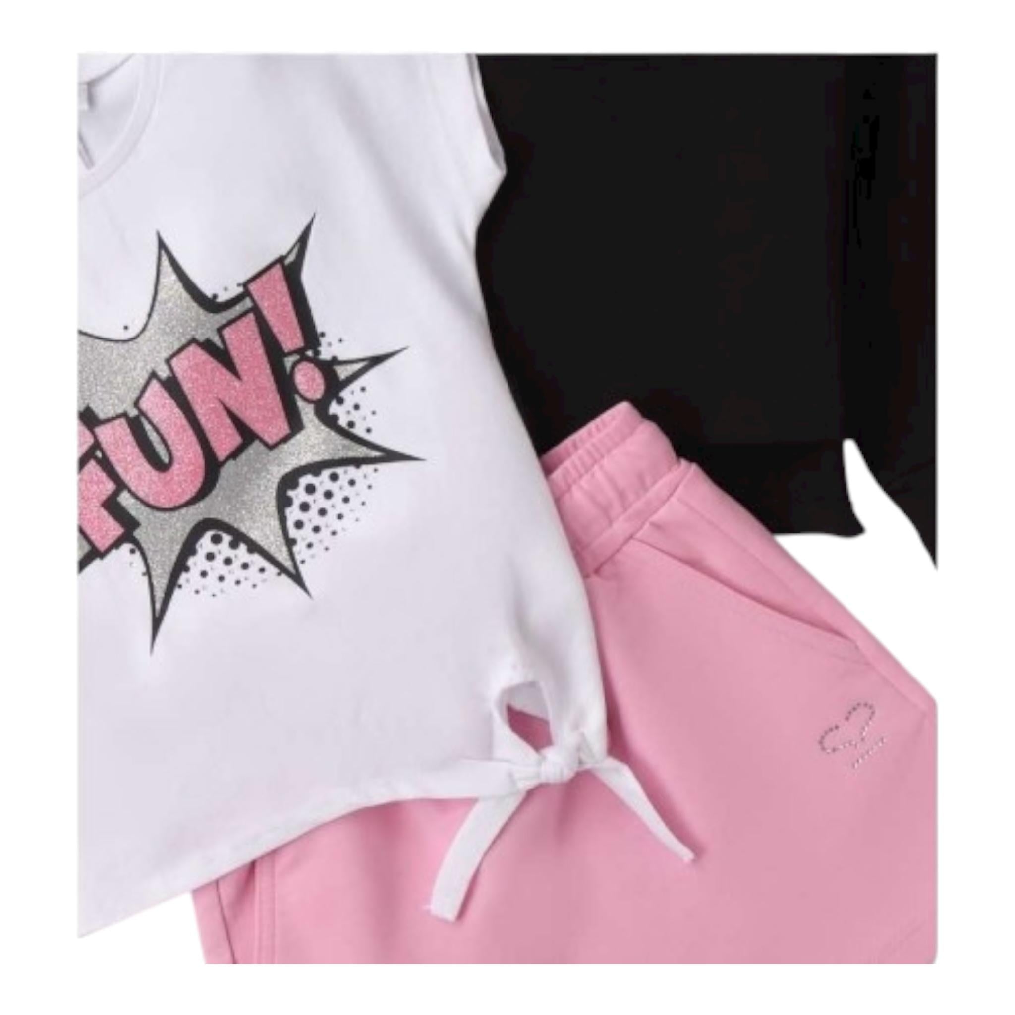 Sarabanda Complero 3 Pezzi Gonna-T-Shirt-Felpa per Bambina 0B246 BIANCO SARABANDA 