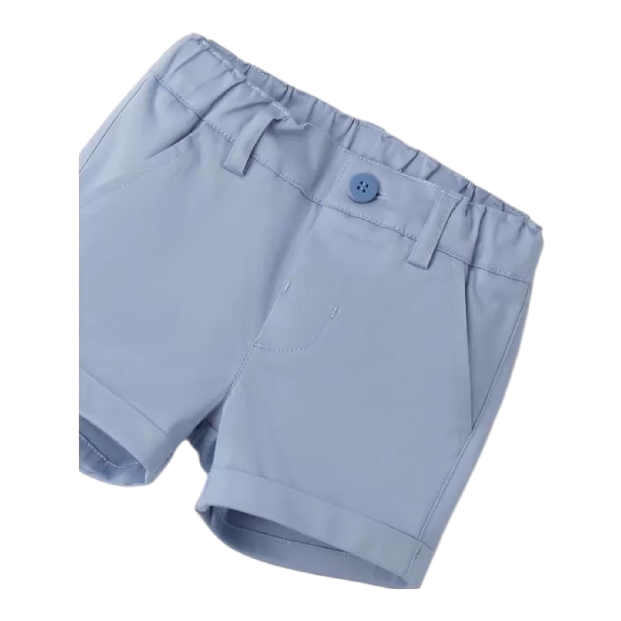 Mini Banda Bermuda tinta unita con Elastico In Vita Polvere per Neonato 3B617 POLVERE MINI BANDA 