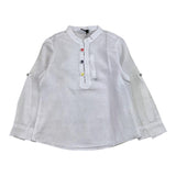 Daniele Alessandrini Plain Shirt With Contrast Buttons White For Newborn