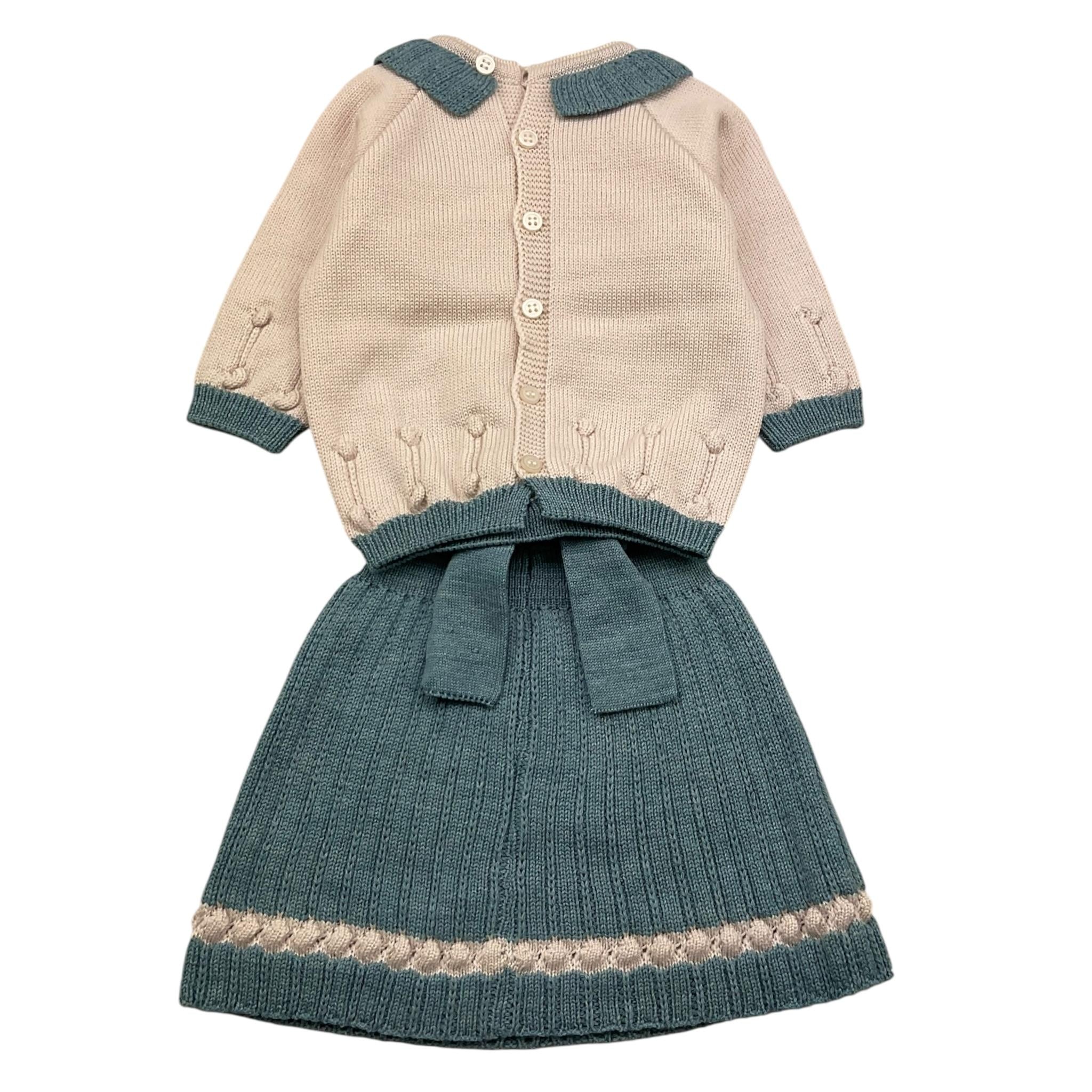 MARLU' completo 2 pezzi maglia-gonna Beige per Neonata IB1952 BEIGE MARLU' 