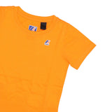 K-Way T-Shirt Girocollo tinta unita Cn Logo Arancione per Bambino K4114WWXXX ARANCIONE K-WAY 