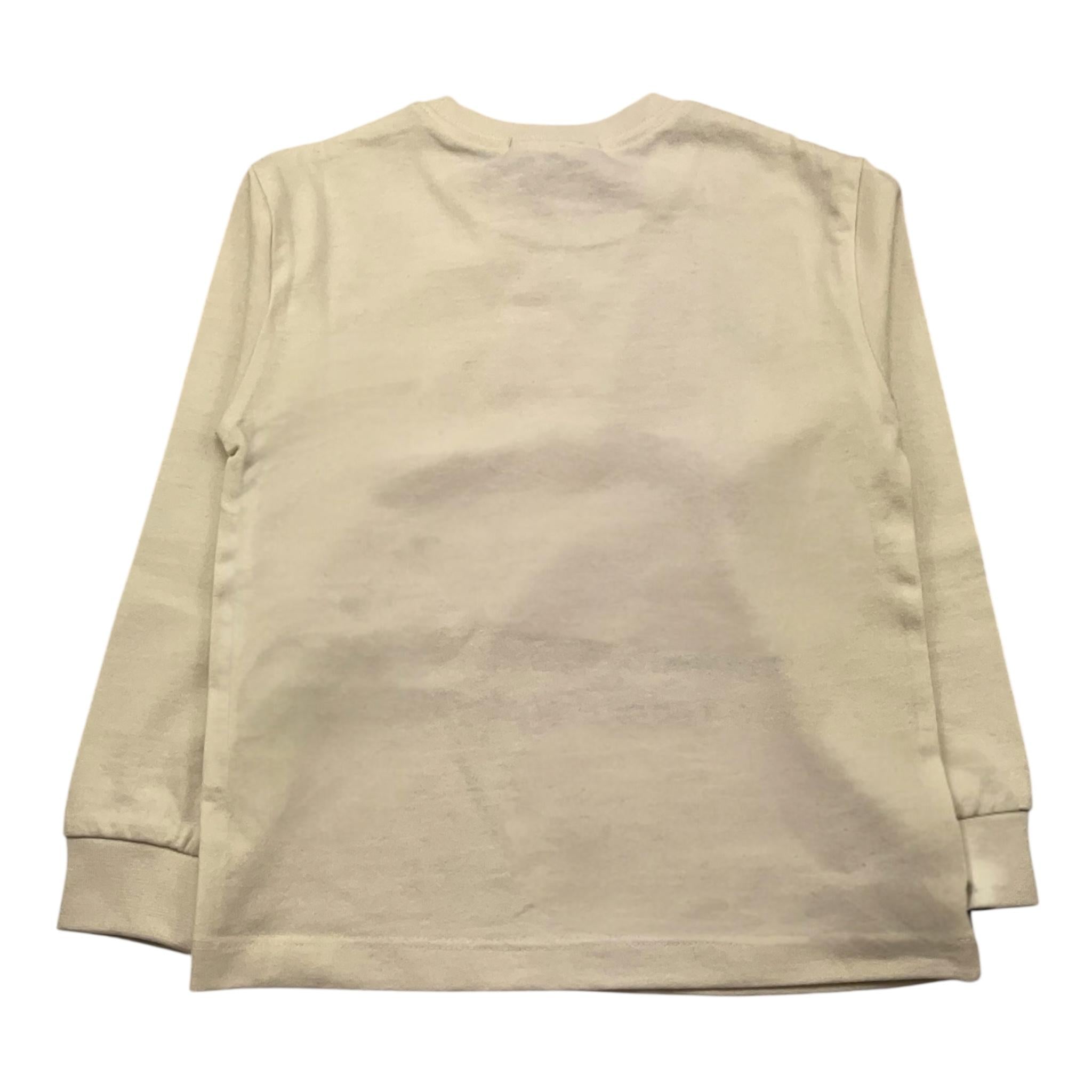 SHOE shirt girocollo tinta unita con stampa in contrasto Panna per Bambino TONY0120 PANNA SHOE 