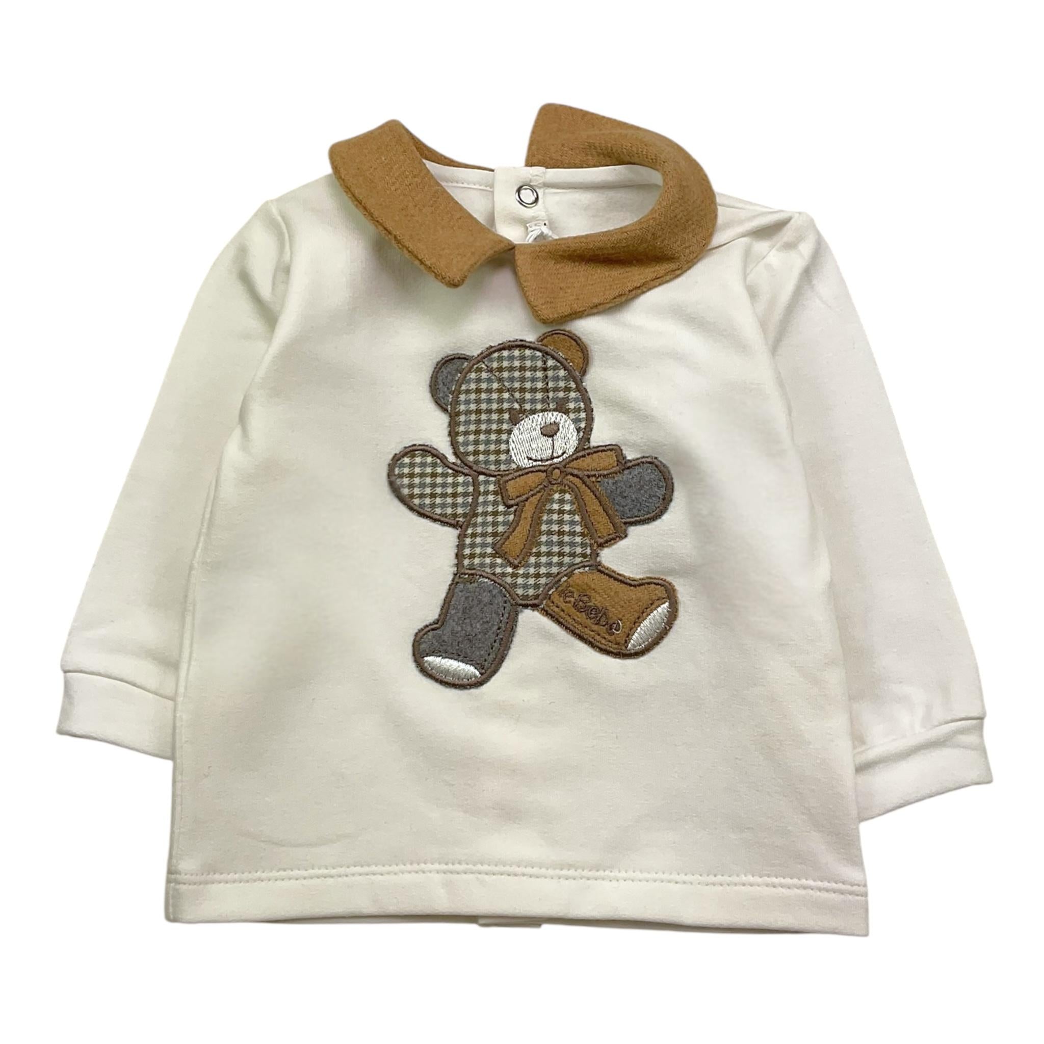 LE BEBE' shirt tinta unita con colletto e stampa Bianco per Neonato LBB4665XX BIANCO LE BEBE' 