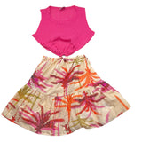 Mariuccia Dress With Pattern Armhole Sweater With Multicolor Skirt For Girls