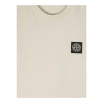 Stone Island T-Shirt Girocollo Tinta Unita con Logo per Bambino K1S162100002 SABBIA STONE ISLAND 