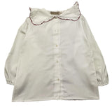 LA STUPENDERIA camicia manica lunga tinta unita con colletto Bianco per Bambina TJCM46 BIANCO LA STUPENDERIA 