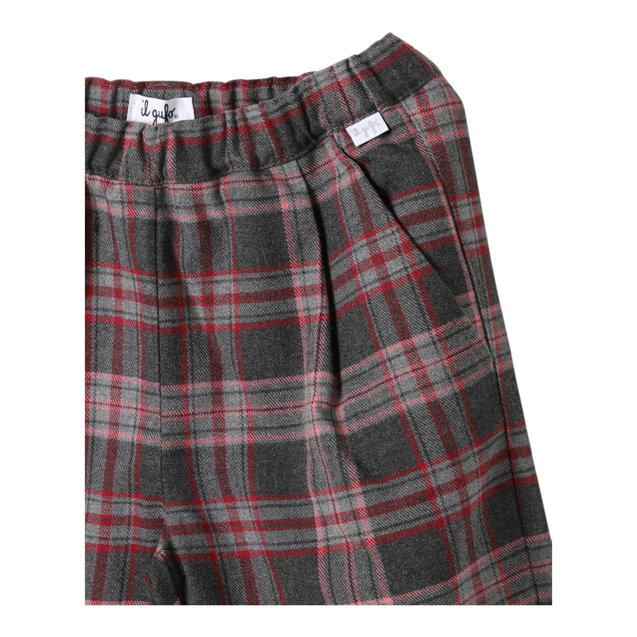 IL GUFO pantalone tinta unita con fantasia a righe Grigio/rosa per Bambina A24PL291W3067 GRIGIO/ROSA IL GUFO 