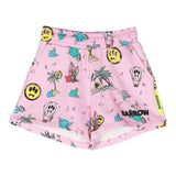 Barrow Kids Shorts Solid Color With Contrast Print Pink For Girls