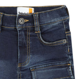 Timberland Bermuda In Denim Tinta Unita con Girovita Regolabile per Neonato T60497 BLU TIMBERLAND 
