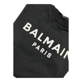 Balmain T-Shirt Crew Neck Solid Color With Black Logo Print For Boys