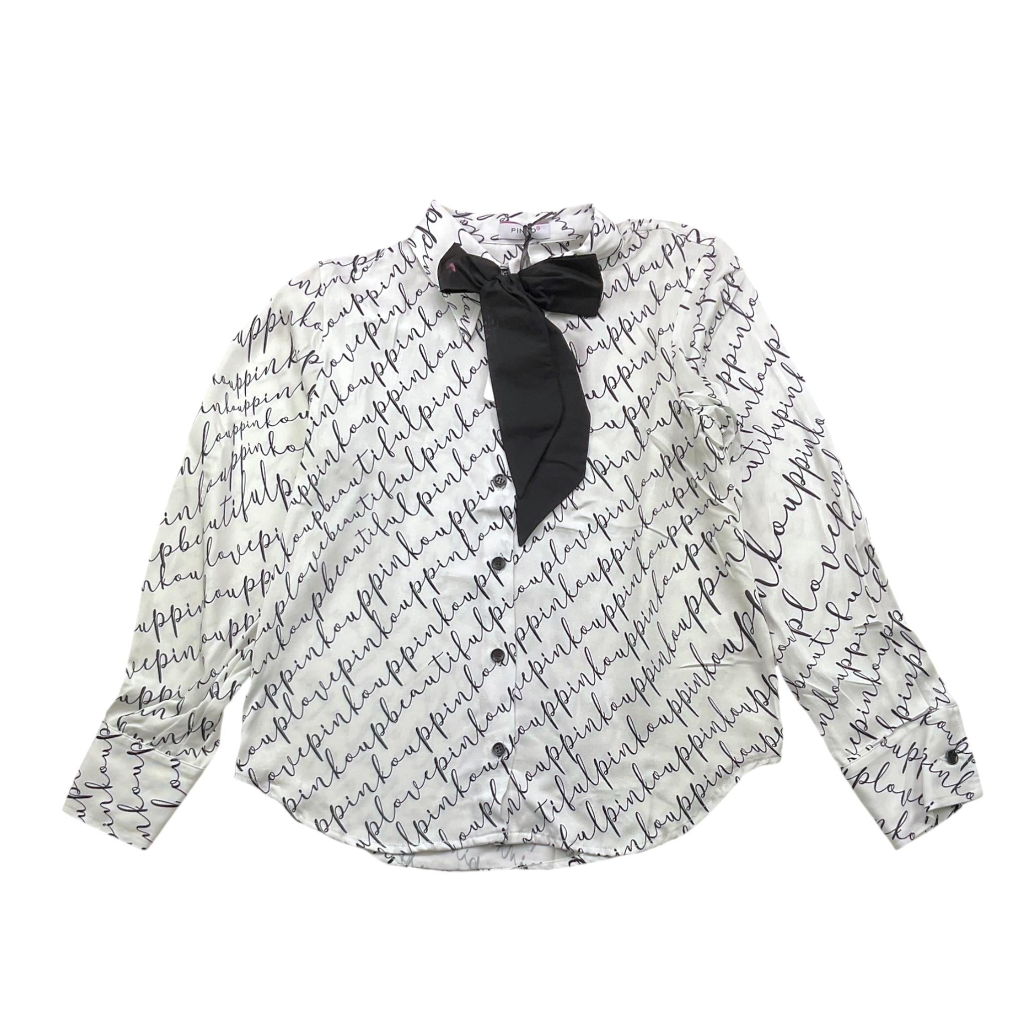 PINKO camicia tinta unita con manica lunga e stampa Bianco per Bambina F4PIJGSI029 BIANCO PINKO 