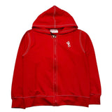 Cesare Paciotti Zip Up Hoodie Solid Color Red for Kids