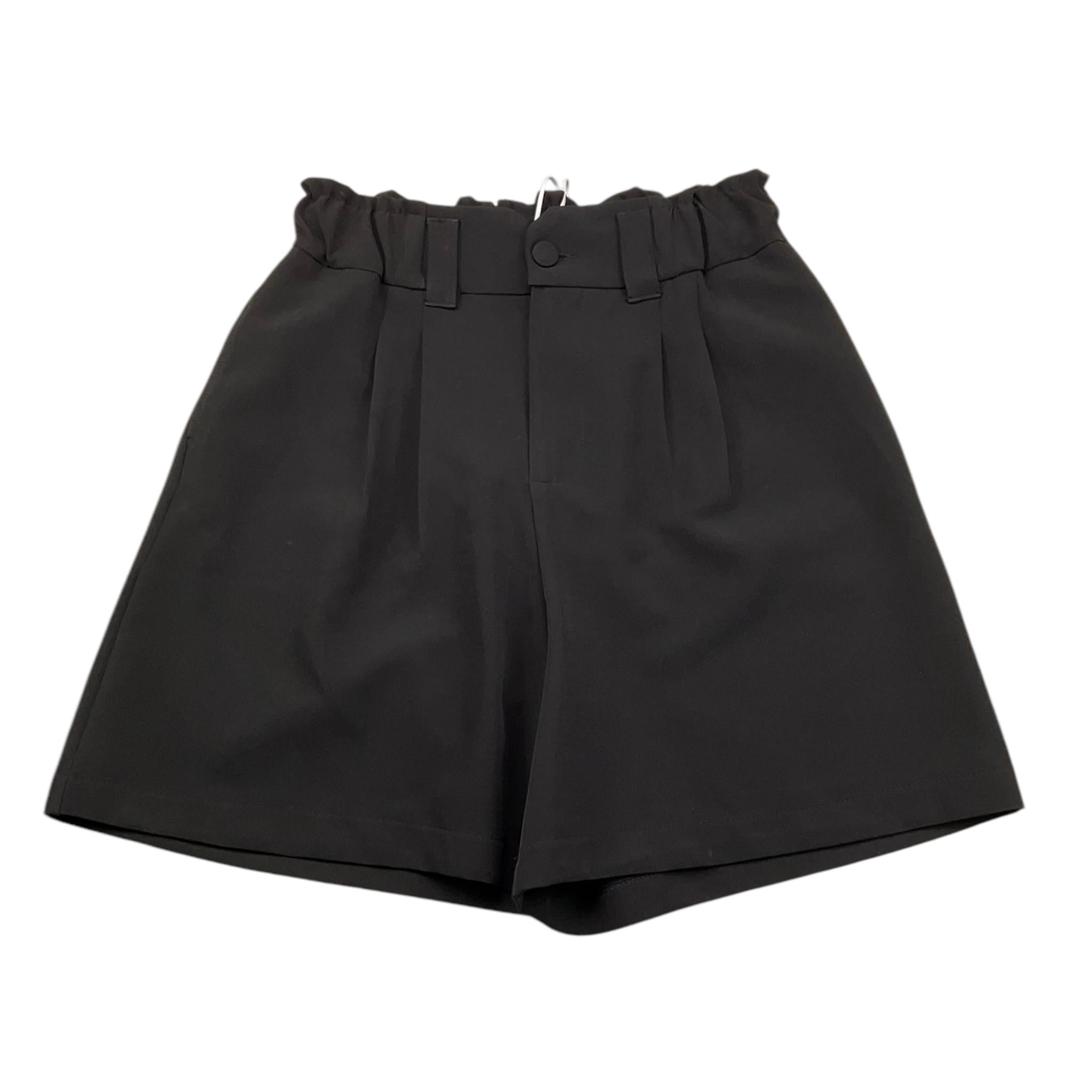 LU LU BY MISS GRANT short tinta unita con elastico in vita Nero per Bambina LL3049 NERO LU LU BY MISS GRANT 