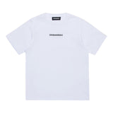 DSQUARED2 t-shirt girocollo tinta unita con stampa logo Bianco per Bambino DQ2478 BIANCO DSQUARED2 