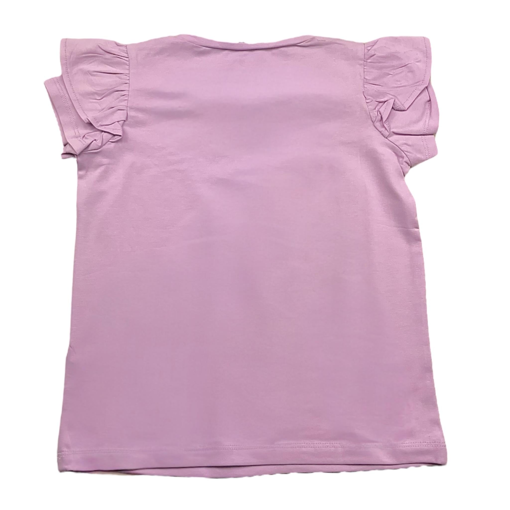 Liu Jo T-Shirt Tinta Unita con Brillantini per Bambina KA5092 LILLA LIU JO 