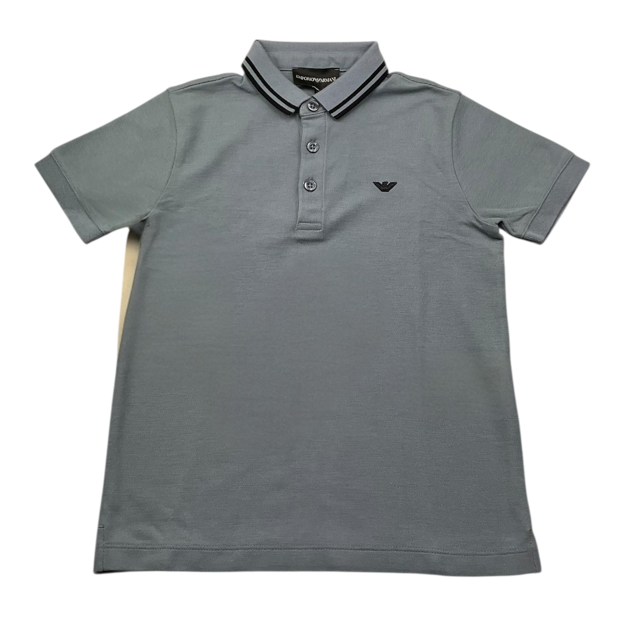 Emporio Armani Polo Mezza Manica Tinta Unita per Bambino 3R4F67 AZZURRO EMPORIO ARMANI 