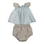 La Stupenderia Completo 2 Pezzi Camicia-Coulotte  per Neonata TBCT56 BIANCO LA STUPENDERIA 